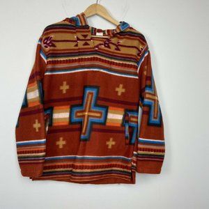 EL PASO Saddle Blanket Co. FLEECE Hooded Jacket S